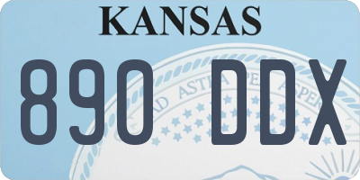 KS license plate 890DDX