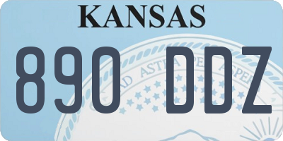 KS license plate 890DDZ