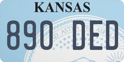 KS license plate 890DED