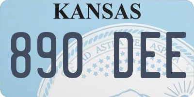 KS license plate 890DEE