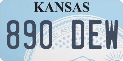 KS license plate 890DEW
