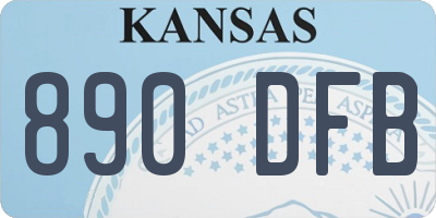 KS license plate 890DFB