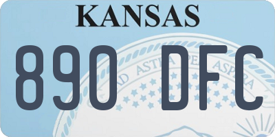 KS license plate 890DFC