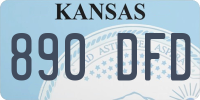 KS license plate 890DFD