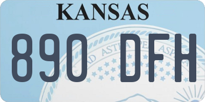 KS license plate 890DFH