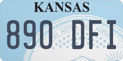 KS license plate 890DFI