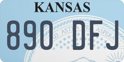KS license plate 890DFJ