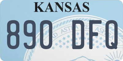 KS license plate 890DFQ