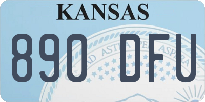 KS license plate 890DFU