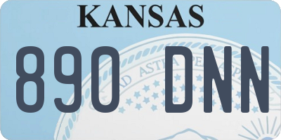 KS license plate 890DNN
