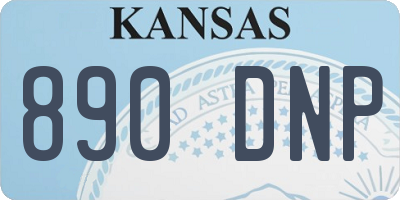KS license plate 890DNP