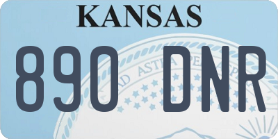 KS license plate 890DNR