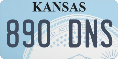 KS license plate 890DNS