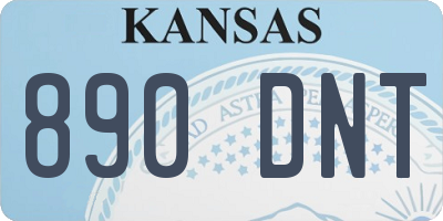 KS license plate 890DNT