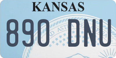 KS license plate 890DNU