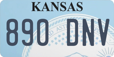 KS license plate 890DNV
