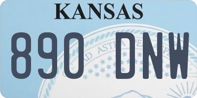 KS license plate 890DNW