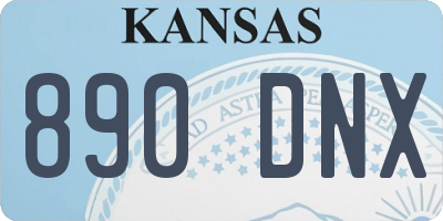 KS license plate 890DNX