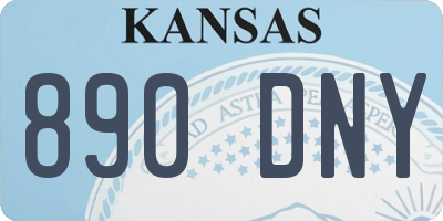 KS license plate 890DNY