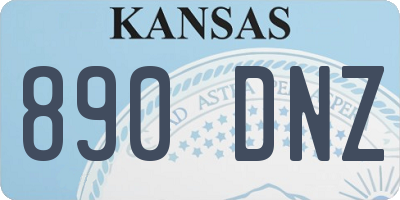 KS license plate 890DNZ