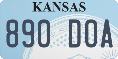 KS license plate 890DOA