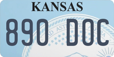 KS license plate 890DOC