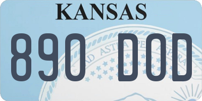 KS license plate 890DOD