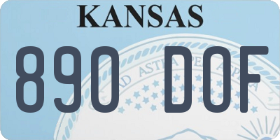 KS license plate 890DOF