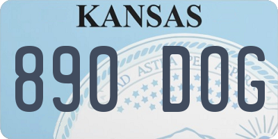 KS license plate 890DOG