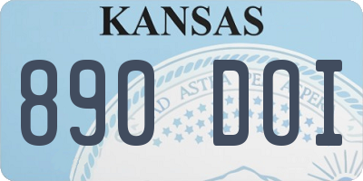 KS license plate 890DOI
