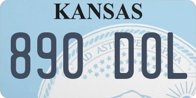 KS license plate 890DOL