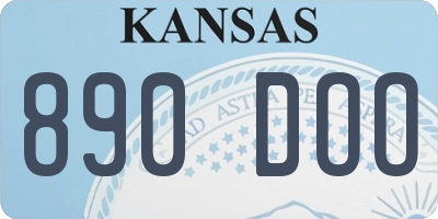 KS license plate 890DOO