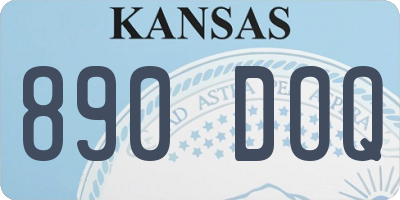 KS license plate 890DOQ
