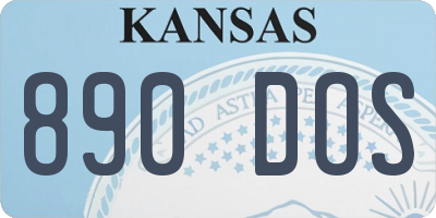 KS license plate 890DOS