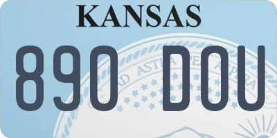 KS license plate 890DOU