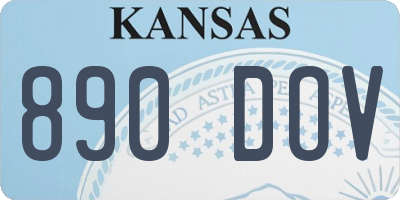 KS license plate 890DOV