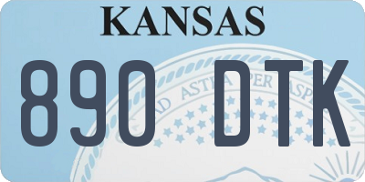KS license plate 890DTK