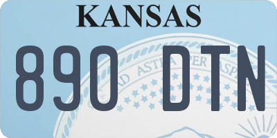 KS license plate 890DTN