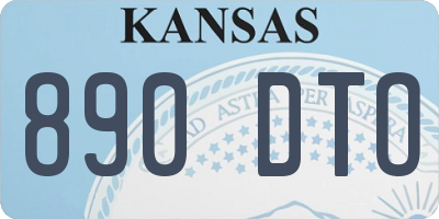 KS license plate 890DTO