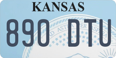KS license plate 890DTU