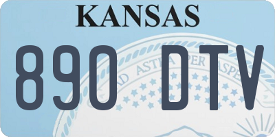 KS license plate 890DTV