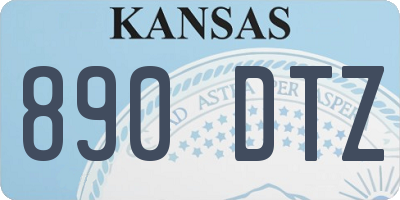 KS license plate 890DTZ