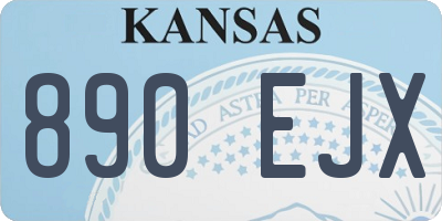 KS license plate 890EJX