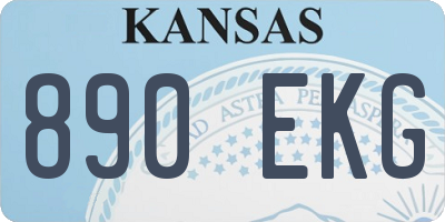 KS license plate 890EKG