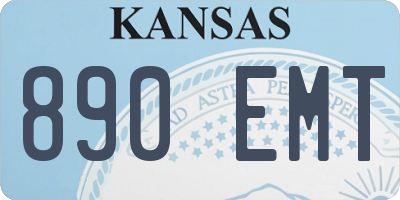 KS license plate 890EMT