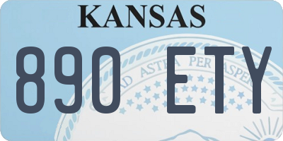 KS license plate 890ETY