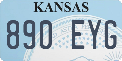 KS license plate 890EYG