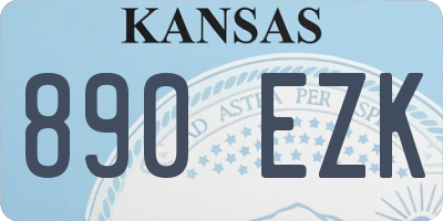 KS license plate 890EZK