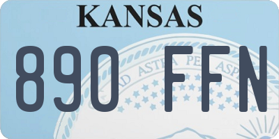 KS license plate 890FFN