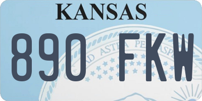 KS license plate 890FKW